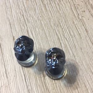 Skull plugs body jewelry